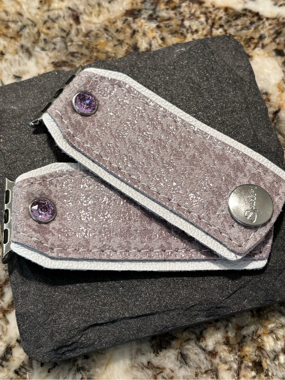 Sparkling Mauve Apple Watch Band Adapters